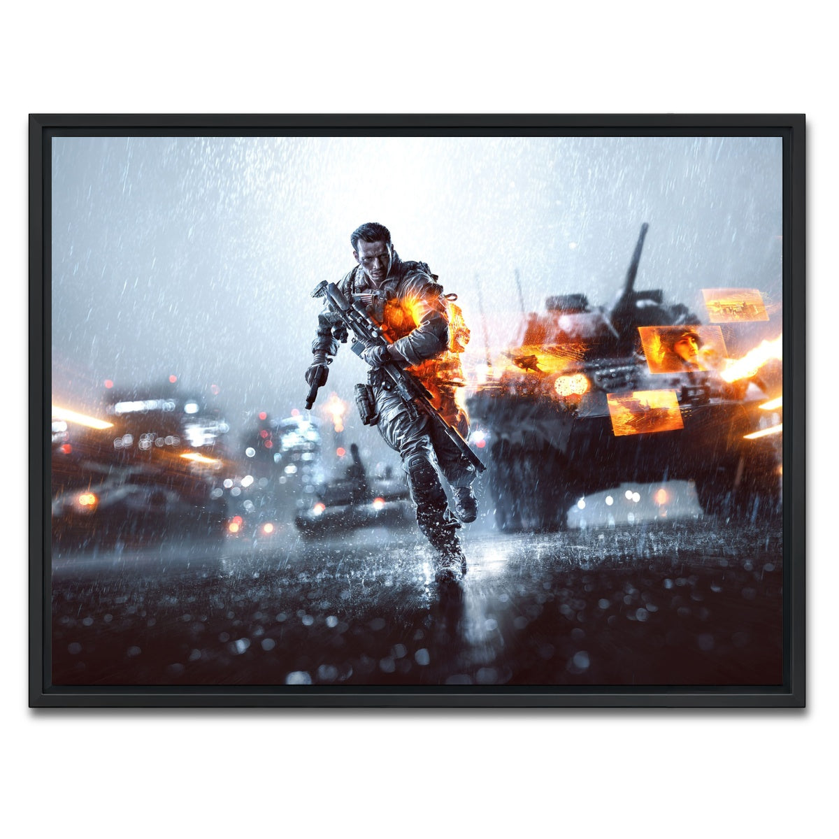 AUTO-MOCKUP WHITE | Battlefield | 1 Piece | Black Framed Canvas | group=4x3