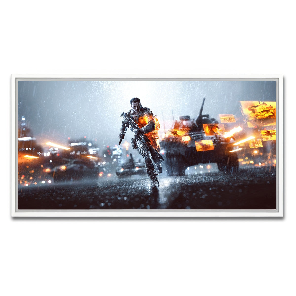 AUTO-MOCKUP WHITE | Battlefield | 1 Piece | White Framed Canvas | group=2x1