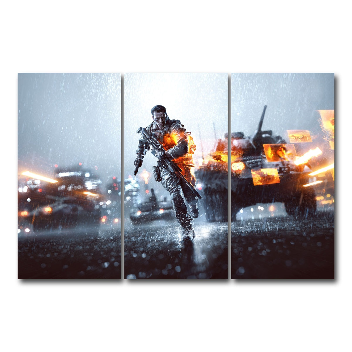 AUTO-MOCKUP WHITE | Battlefield | 3 Piece | Gallery Wrap Canvas | group=12x24