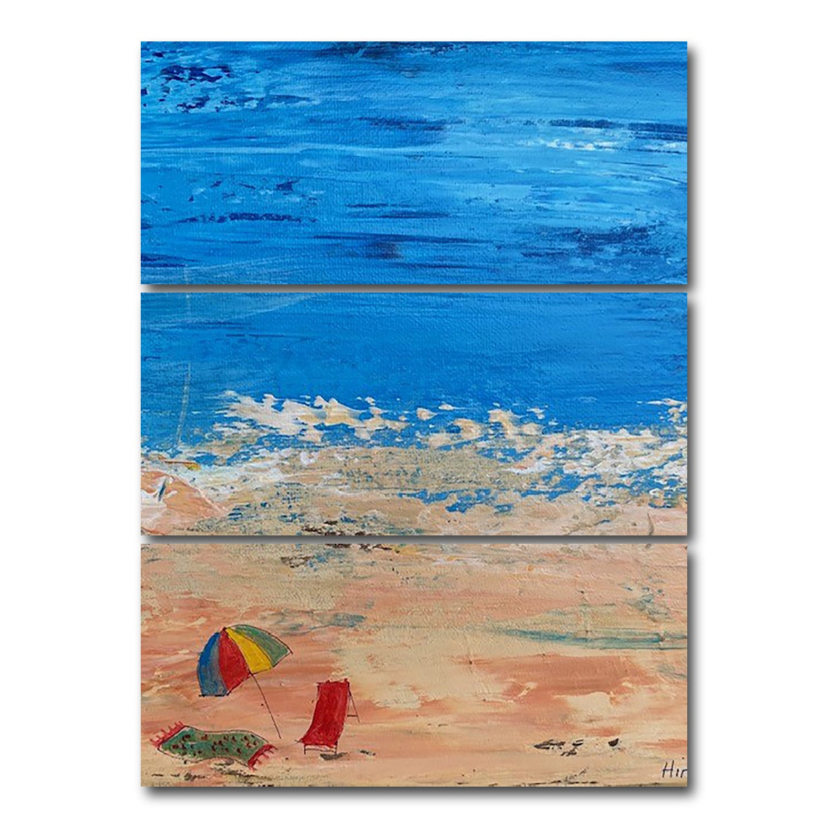 AUTO-MOCKUP WHITE | Beach Day 2 | 3 Piece | Gallery Wrap Canvas | group=8x18_stacked