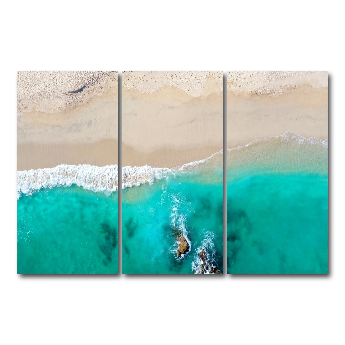 AUTO-MOCKUP WHITE | Beach Dreams | 3 Piece | Gallery Wrap Canvas | group=12x24