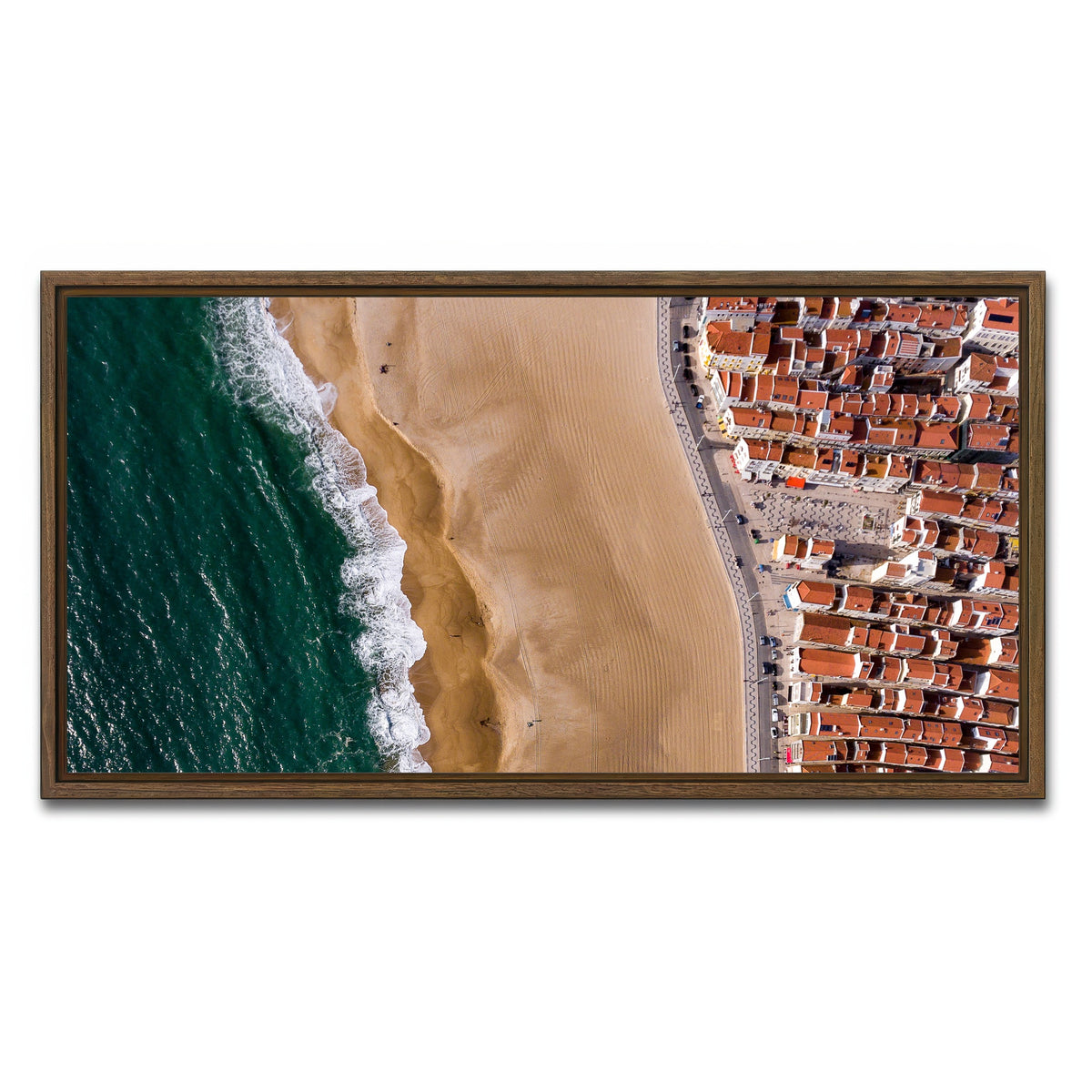 AUTO-MOCKUP WHITE | Beach Front | 1 Piece | Walnut Framed Canvas | group=2x1