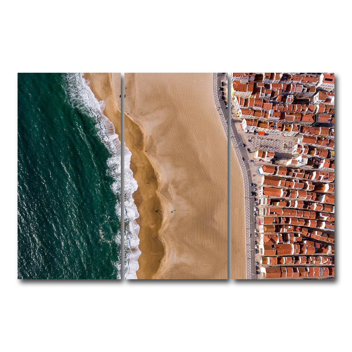 AUTO-MOCKUP WHITE | Beach Front | 3 Piece | Gallery Wrap Canvas | group=12x24