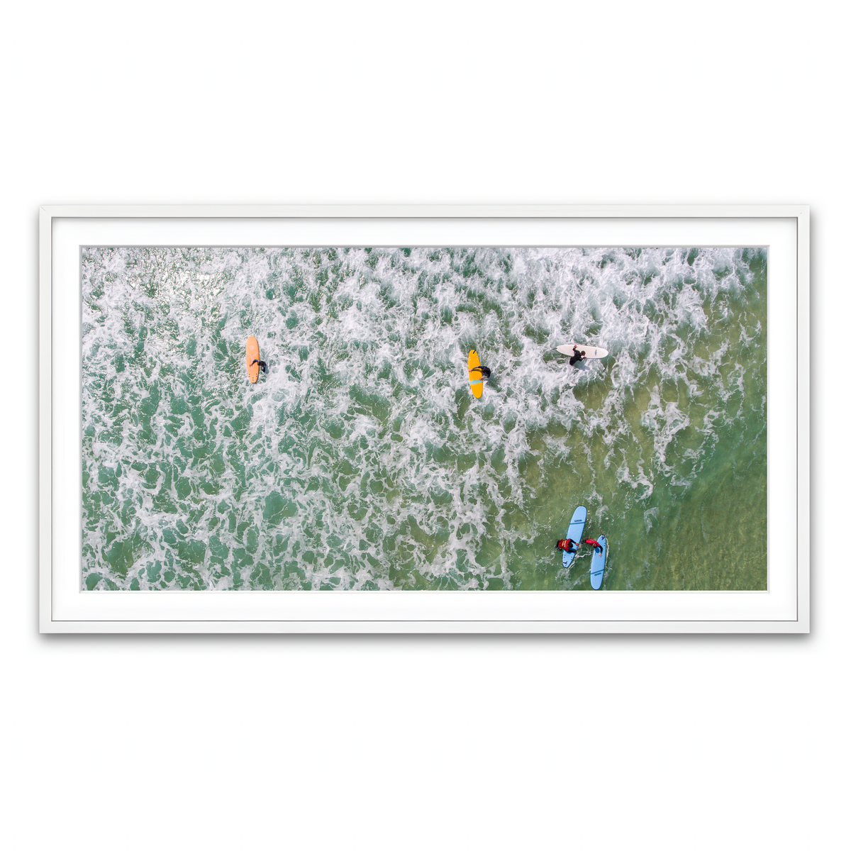 Framed Print 2x1 White