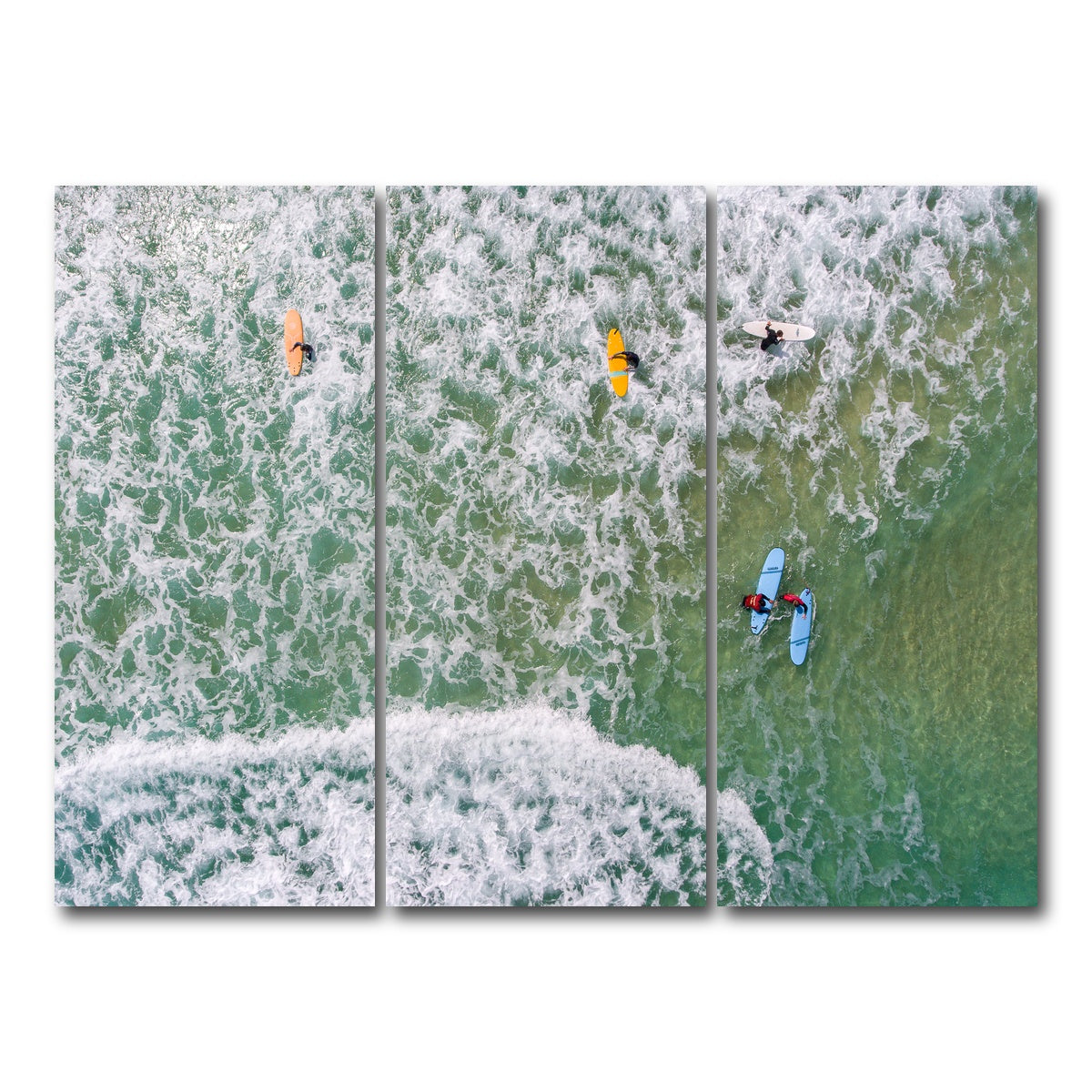 AUTO-MOCKUP WHITE | Beach Gang | 3 Piece | Gallery Wrap Canvas | group=8x18