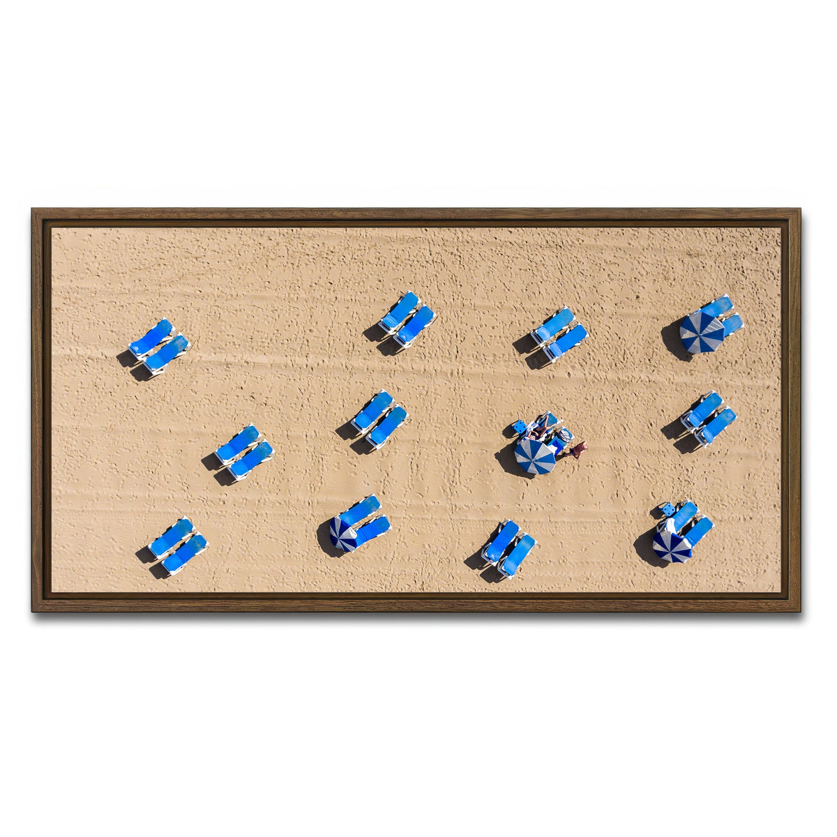 AUTO-MOCKUP WHITE | Beach Goers | 1 Piece | Walnut Framed Canvas | group=2x1