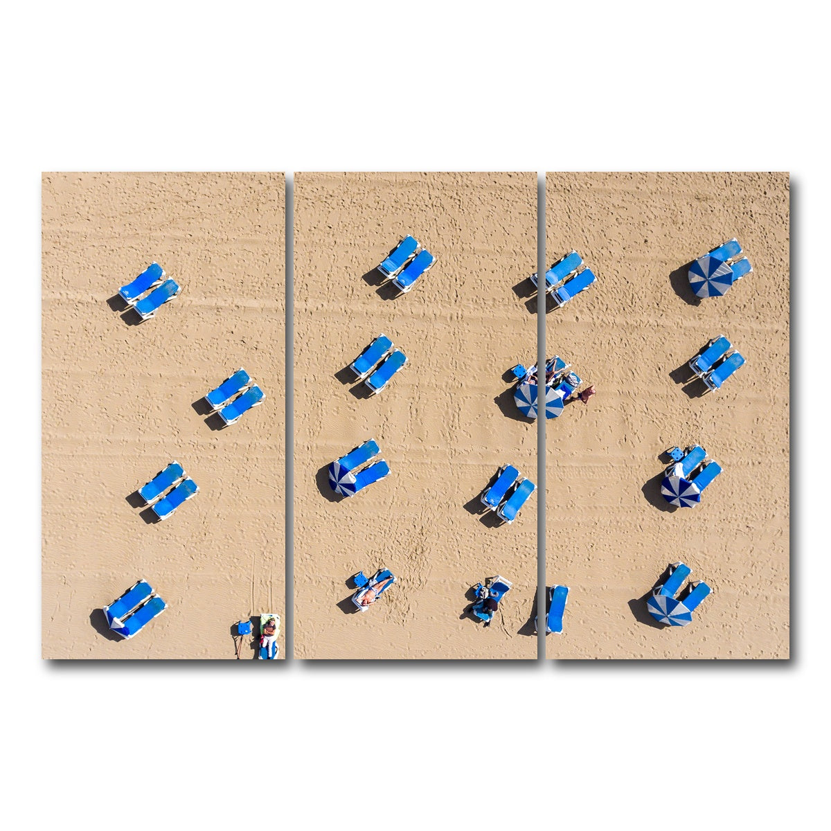 AUTO-MOCKUP WHITE | Beach Goers | 3 Piece | Gallery Wrap Canvas | group=12x24