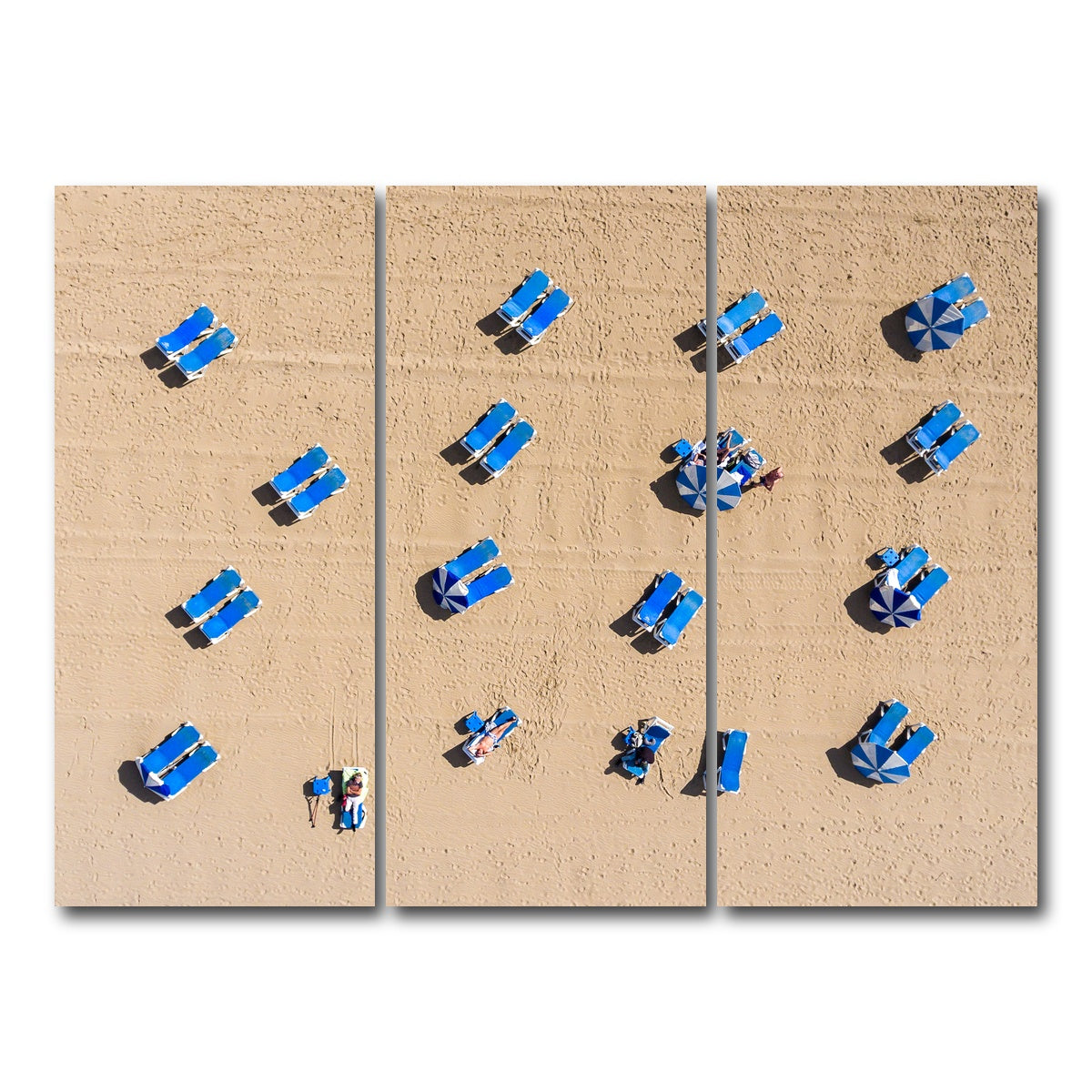 AUTO-MOCKUP WHITE | Beach Goers | 3 Piece | Gallery Wrap Canvas | group=8x18