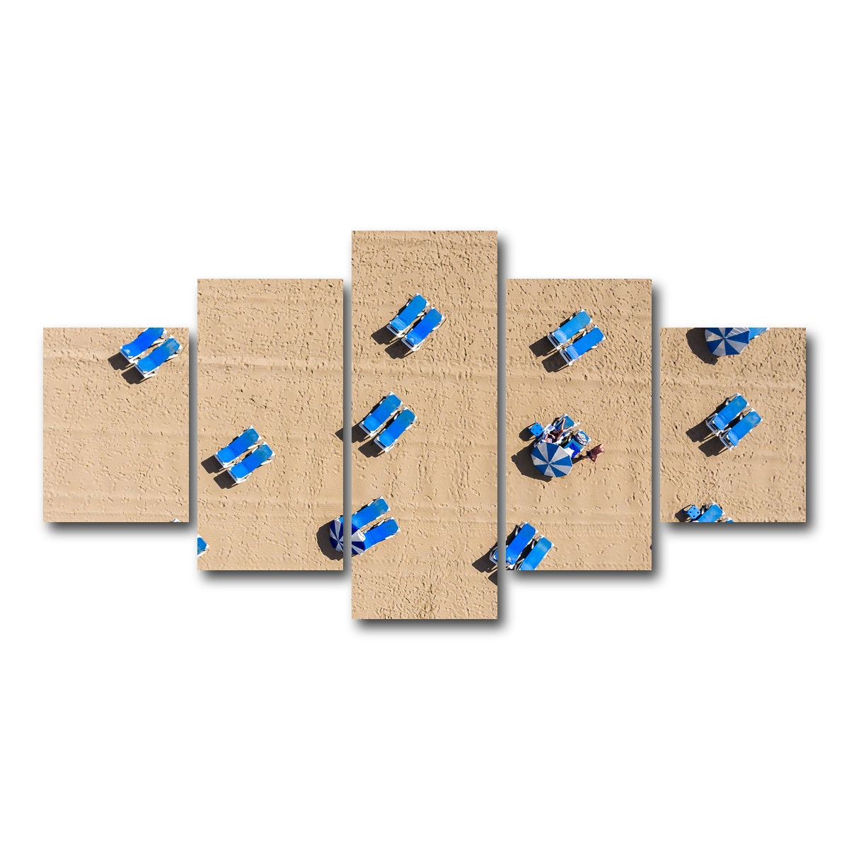 AUTO-MOCKUP WHITE | Beach Goers | 5 Piece | Gallery Wrap Canvas | group=5_short