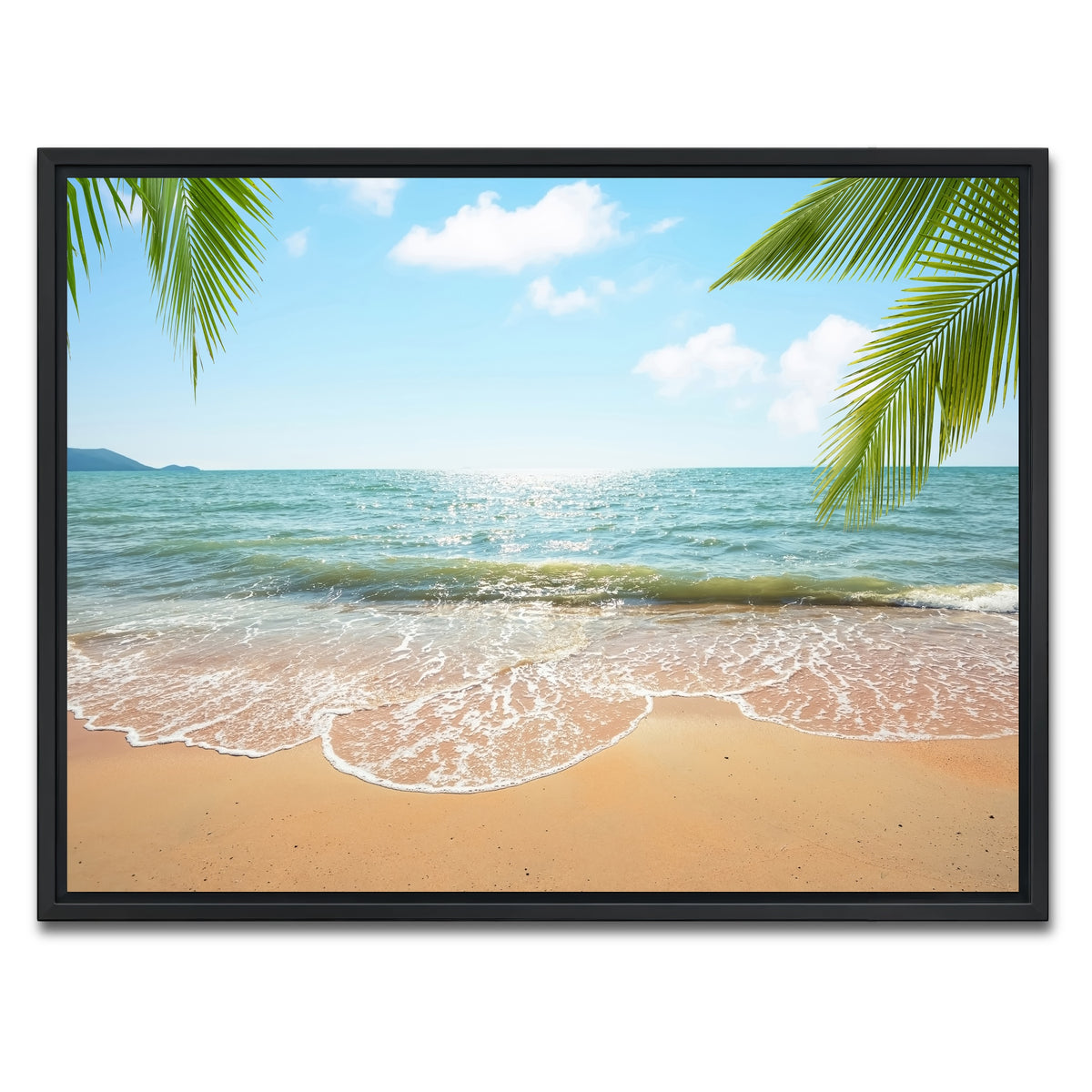 AUTO-MOCKUP WHITE | Beach Time | 1 Piece | Black Framed Canvas | group=4x3