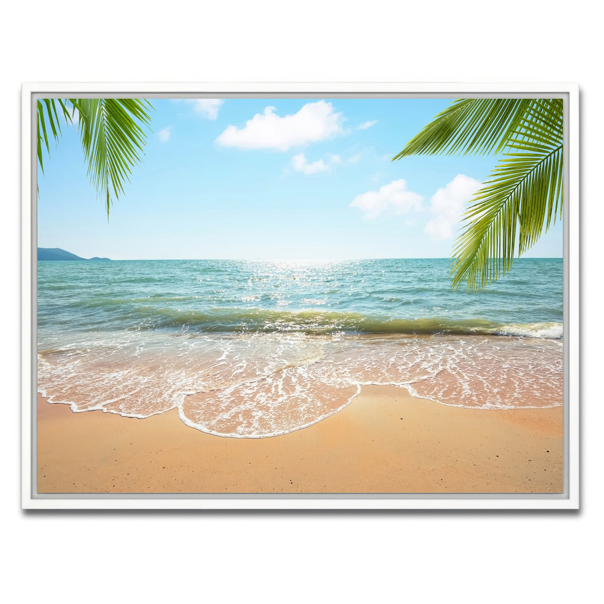 AUTO-MOCKUP WHITE | Beach Time | 1 Piece | White Framed Canvas | group=4x3