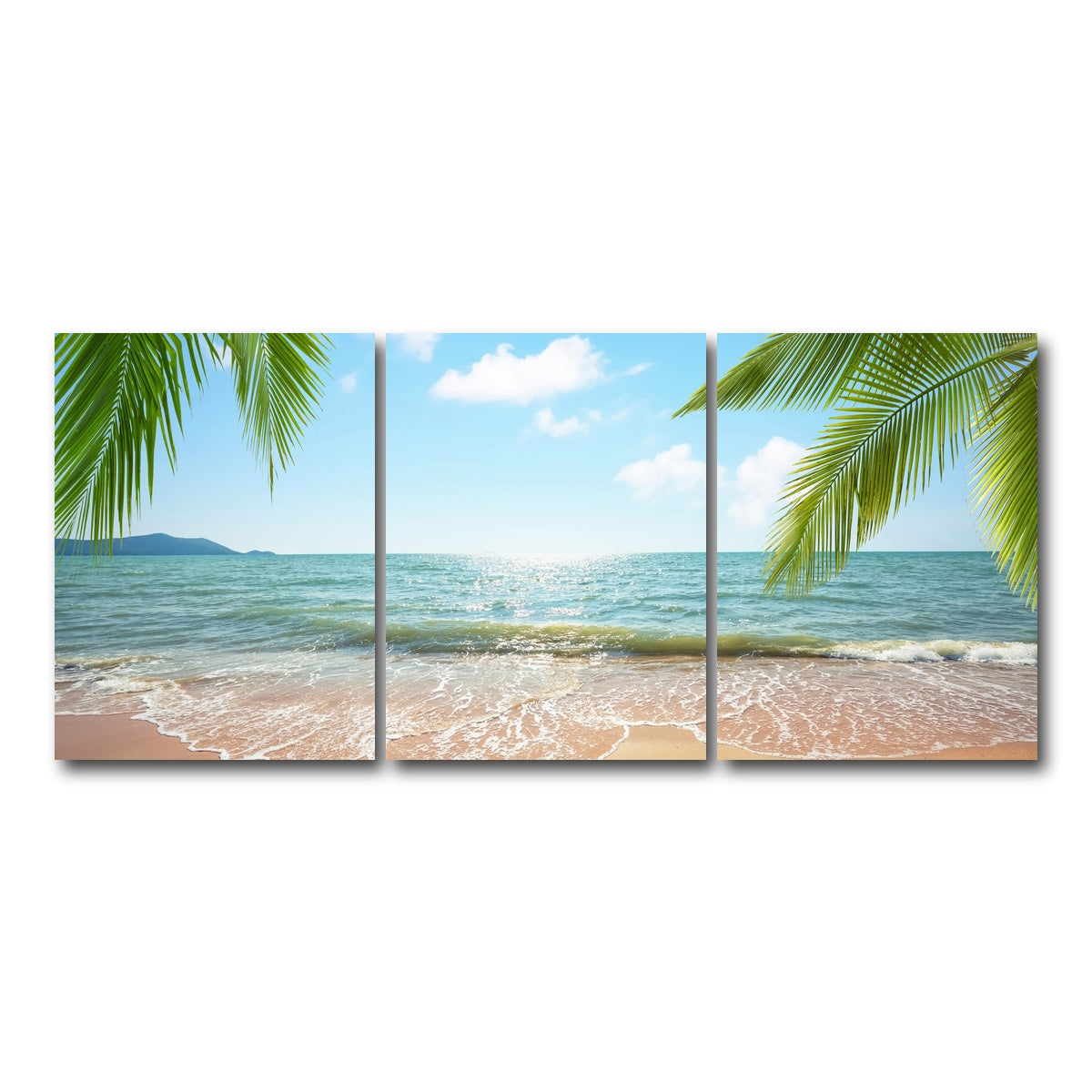 AUTO-MOCKUP WHITE | Beach Time | 3 Piece | Gallery Wrap Canvas | group=18x24