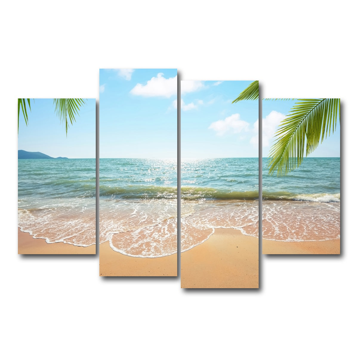 AUTO-MOCKUP WHITE | Beach Time | 4 Piece | Gallery Wrap Canvas | group=4_short
