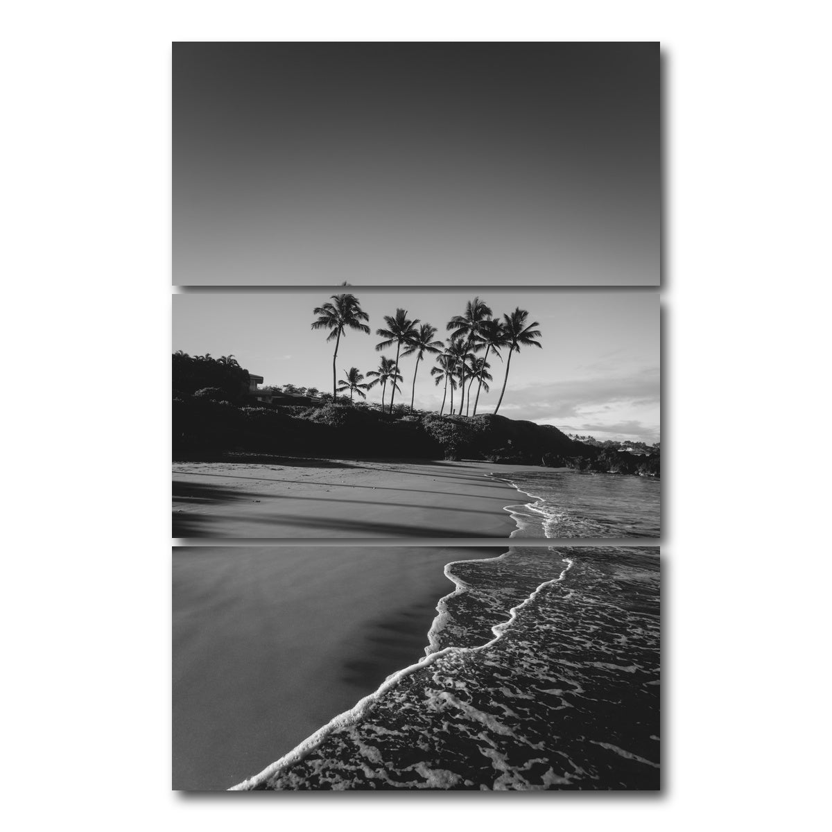 AUTO-MOCKUP WHITE | Beach Walk | 3 Piece | Gallery Wrap Canvas | group=12x24_stacked