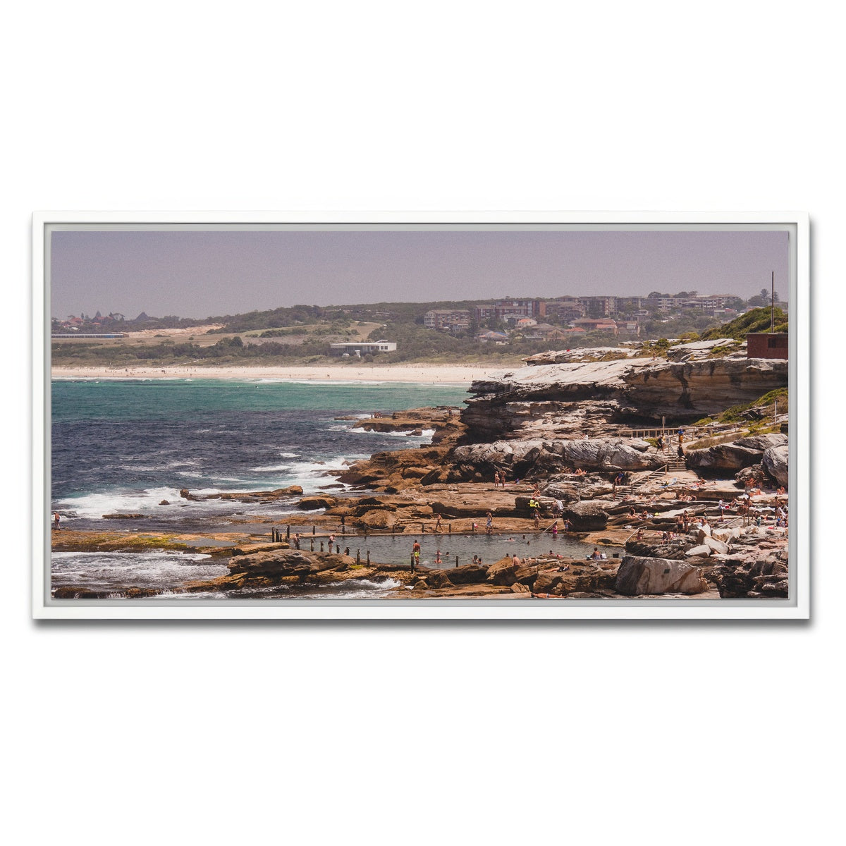 AUTO-MOCKUP WHITE | Beach days | 1 Piece | White Framed Canvas | group=2x1