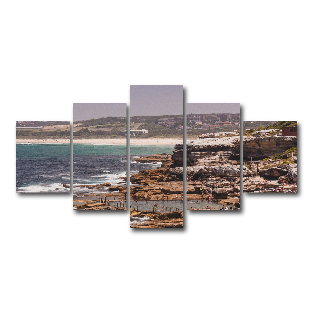 AUTO-MOCKUP WHITE | Beach days | 5 Piece | Gallery Wrap Canvas | group=5_short