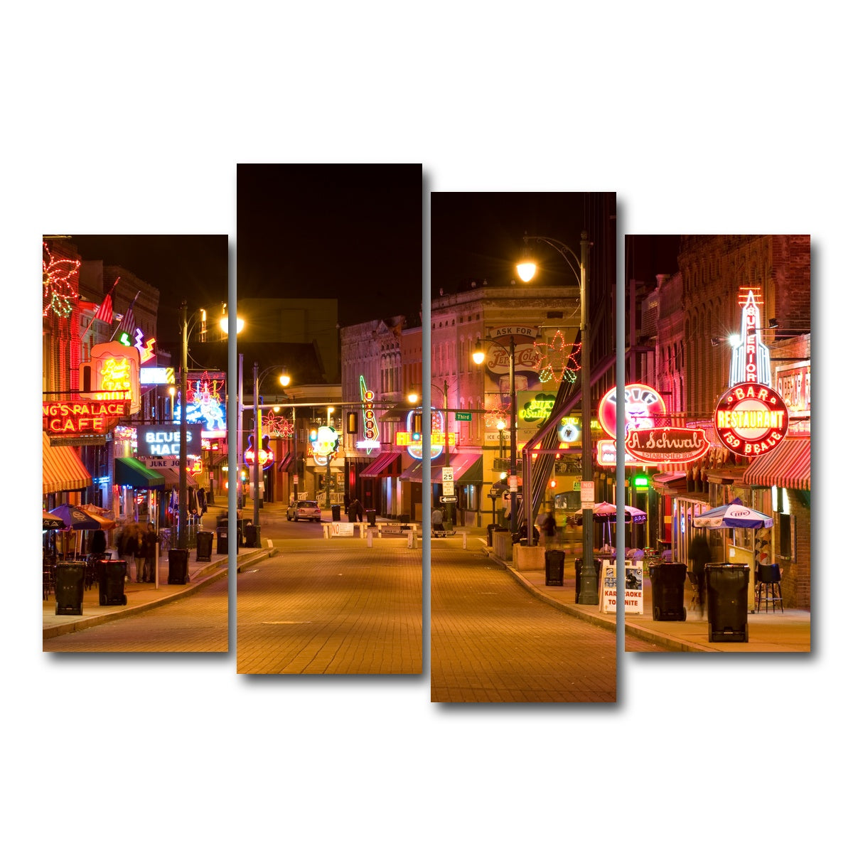 AUTO-MOCKUP WHITE | Beale Street | 4 Piece | Gallery Wrap Canvas | group=4_normal
