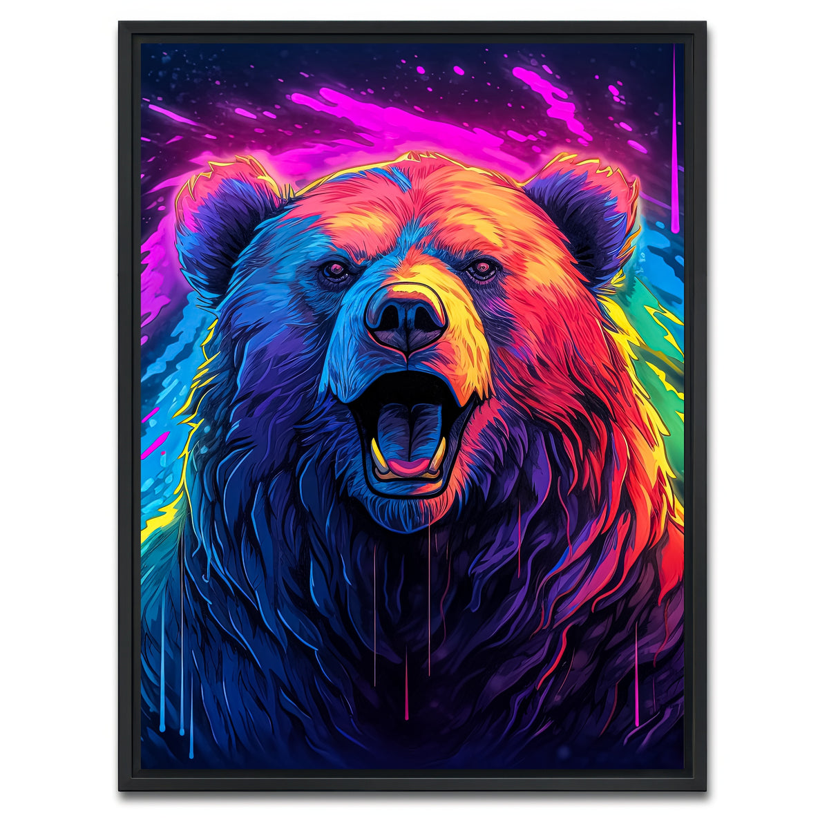 AUTO-MOCKUP WHITE | Bear Art | 1 Piece | Black Framed Canvas | group=3x4