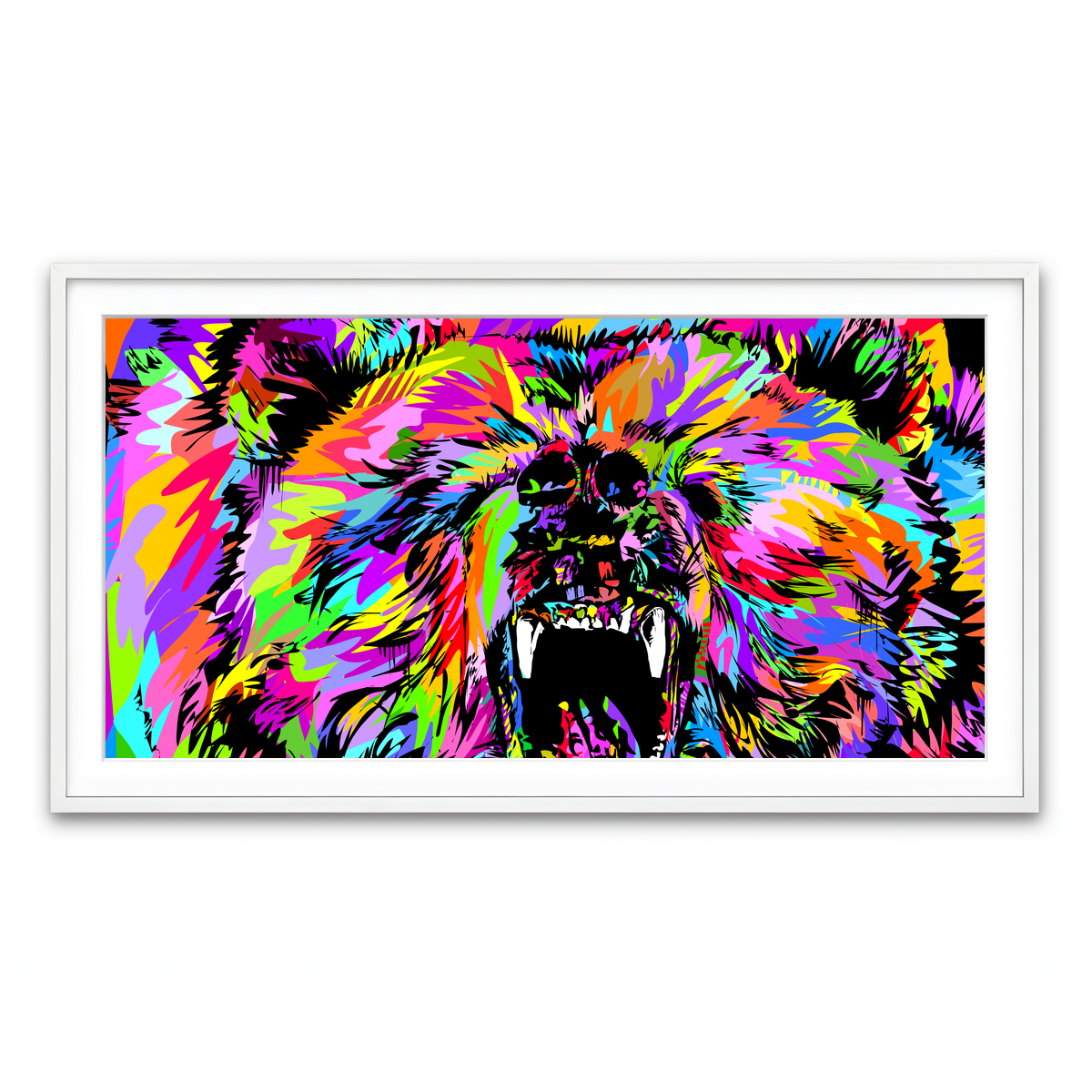 Framed Print 2x1 White