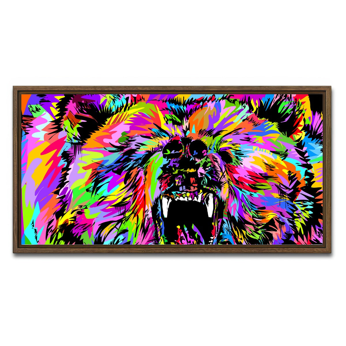AUTO-MOCKUP WHITE | Bear Drome | 1 Piece | Walnut Framed Canvas | group=2x1