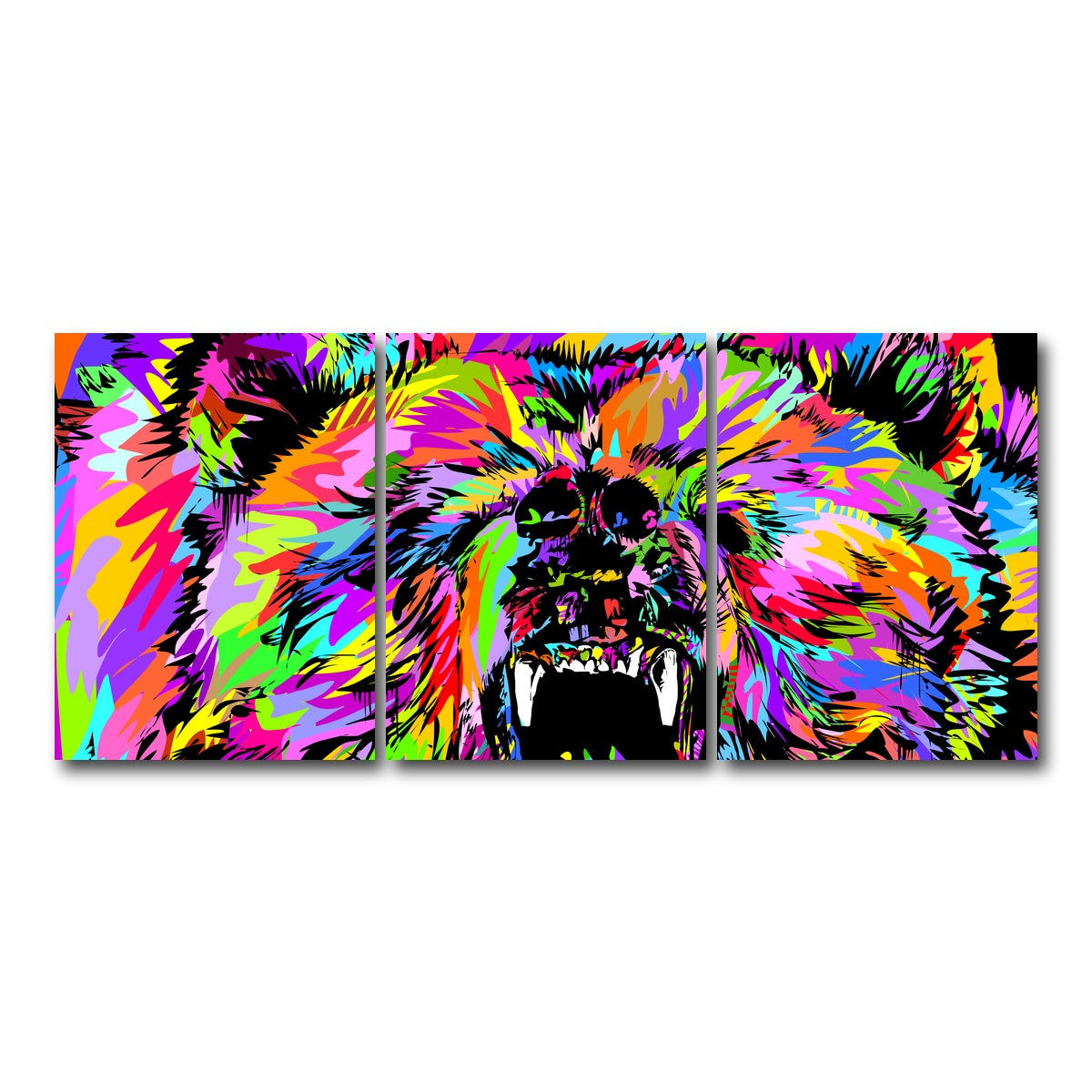 AUTO-MOCKUP WHITE | Bear Drome | 3 Piece | Gallery Wrap Canvas | group=18x24
