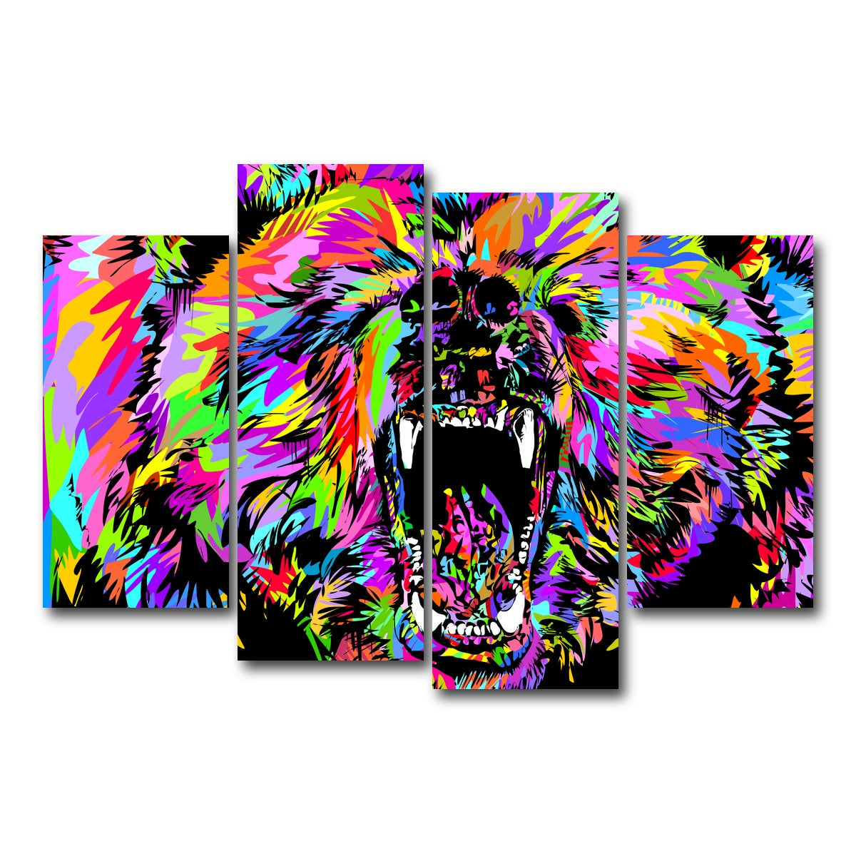 AUTO-MOCKUP WHITE | Bear Drome | 4 Piece | Gallery Wrap Canvas | group=4_short