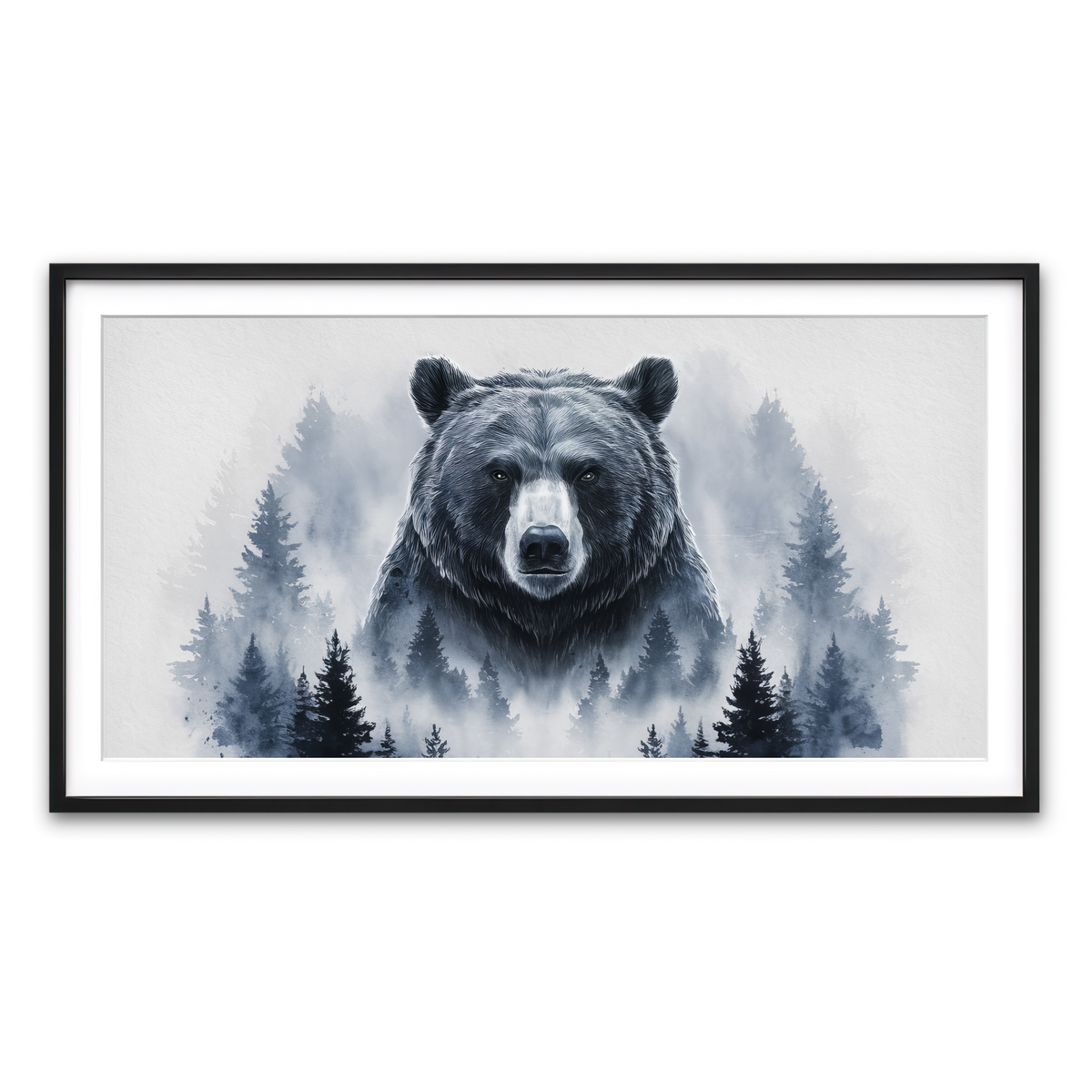 Framed Print 2x1 Black