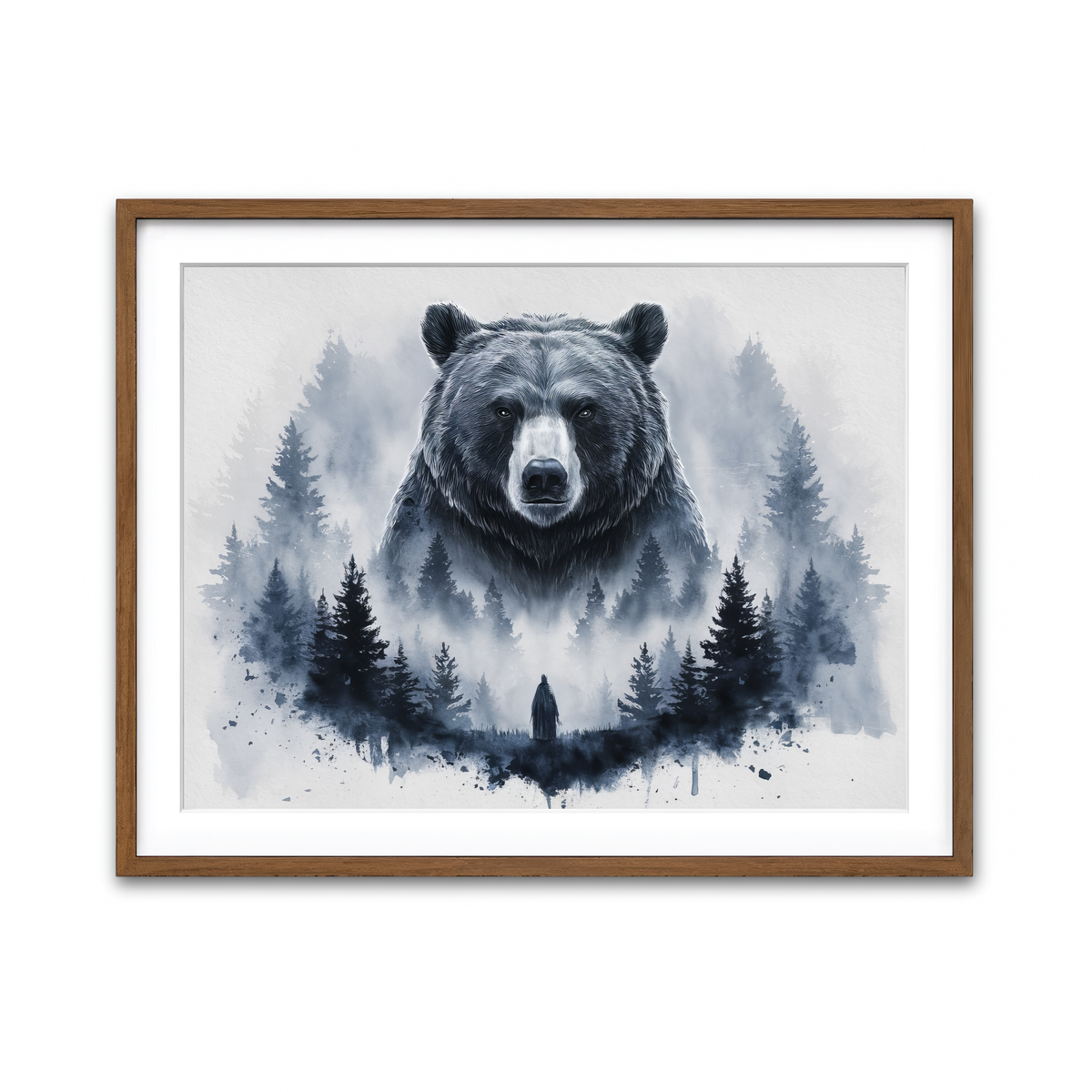 Framed Print 4x3 Walnut
