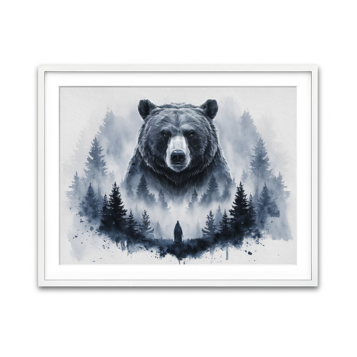 Framed Print 4x3 White