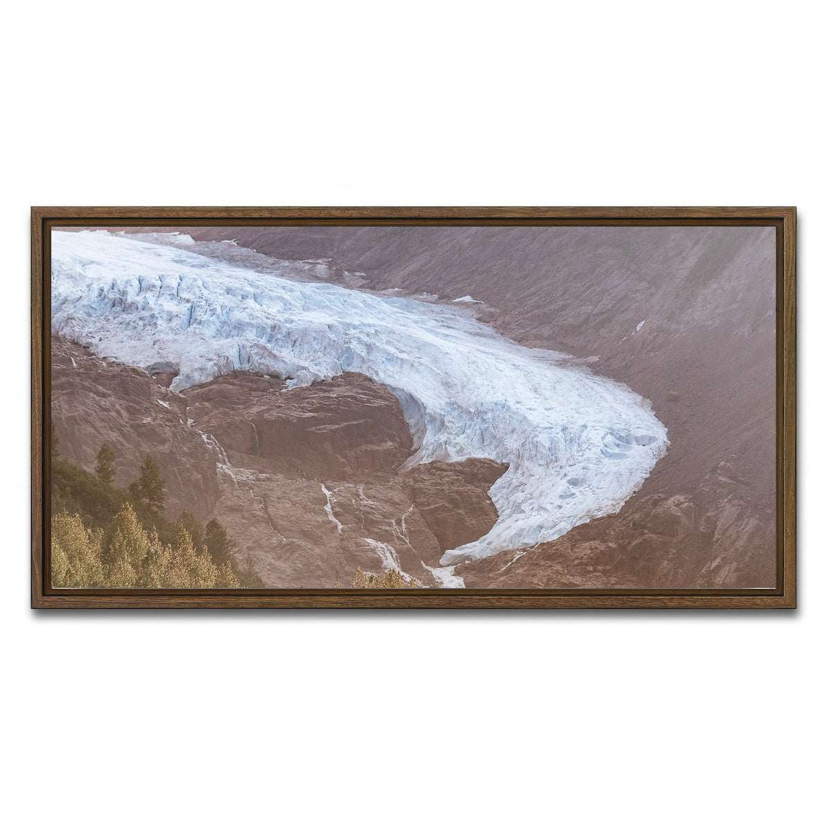 AUTO-MOCKUP WHITE | Bear Glacier | 1 Piece | Walnut Framed Canvas | group=2x1