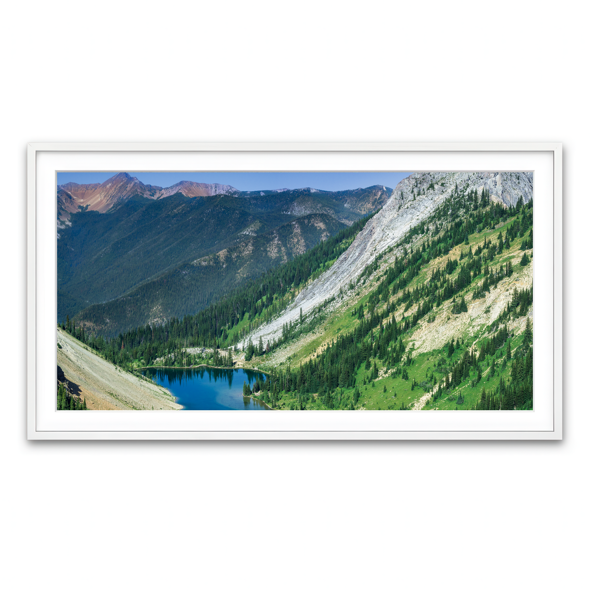 Framed Print 2x1 White