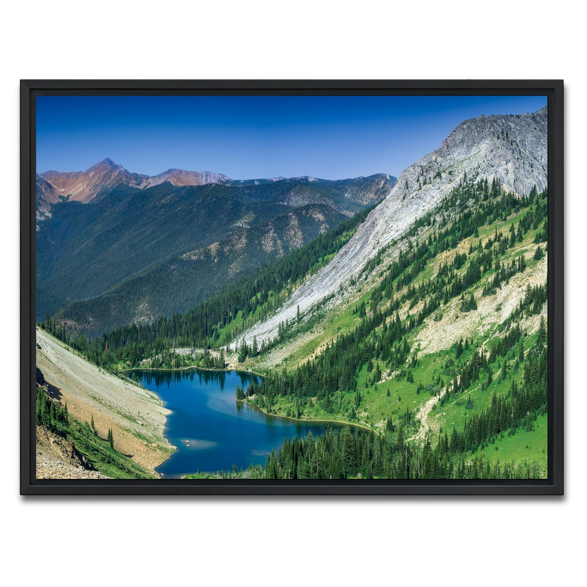 AUTO-MOCKUP WHITE | Bear Lake | 1 Piece | Black Framed Canvas | group=4x3