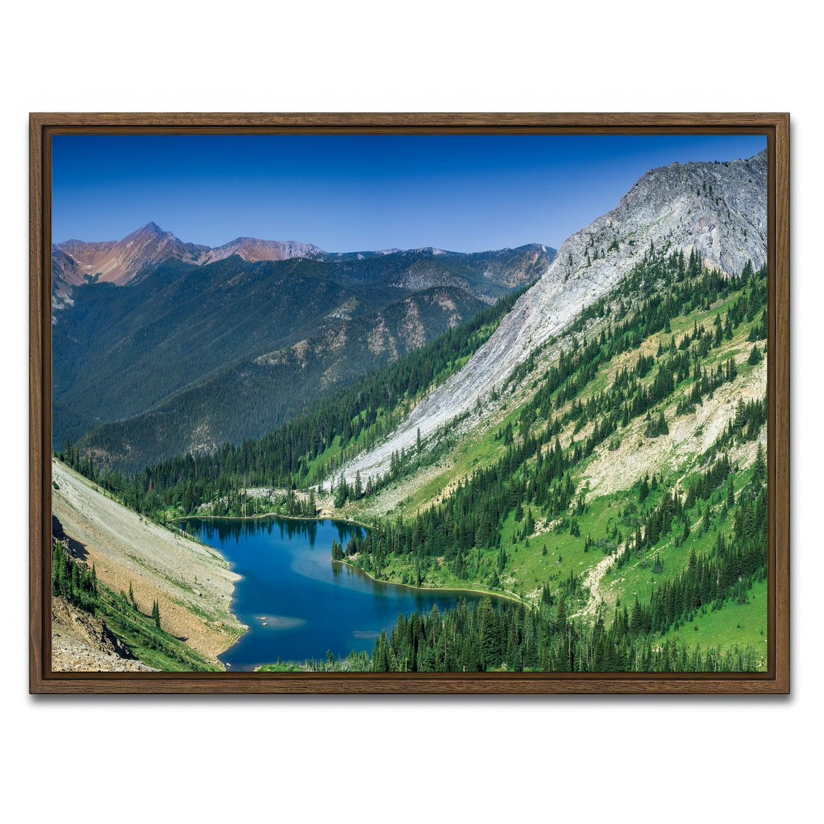AUTO-MOCKUP WHITE | Bear Lake | 1 Piece | Walnut Framed Canvas | group=4x3