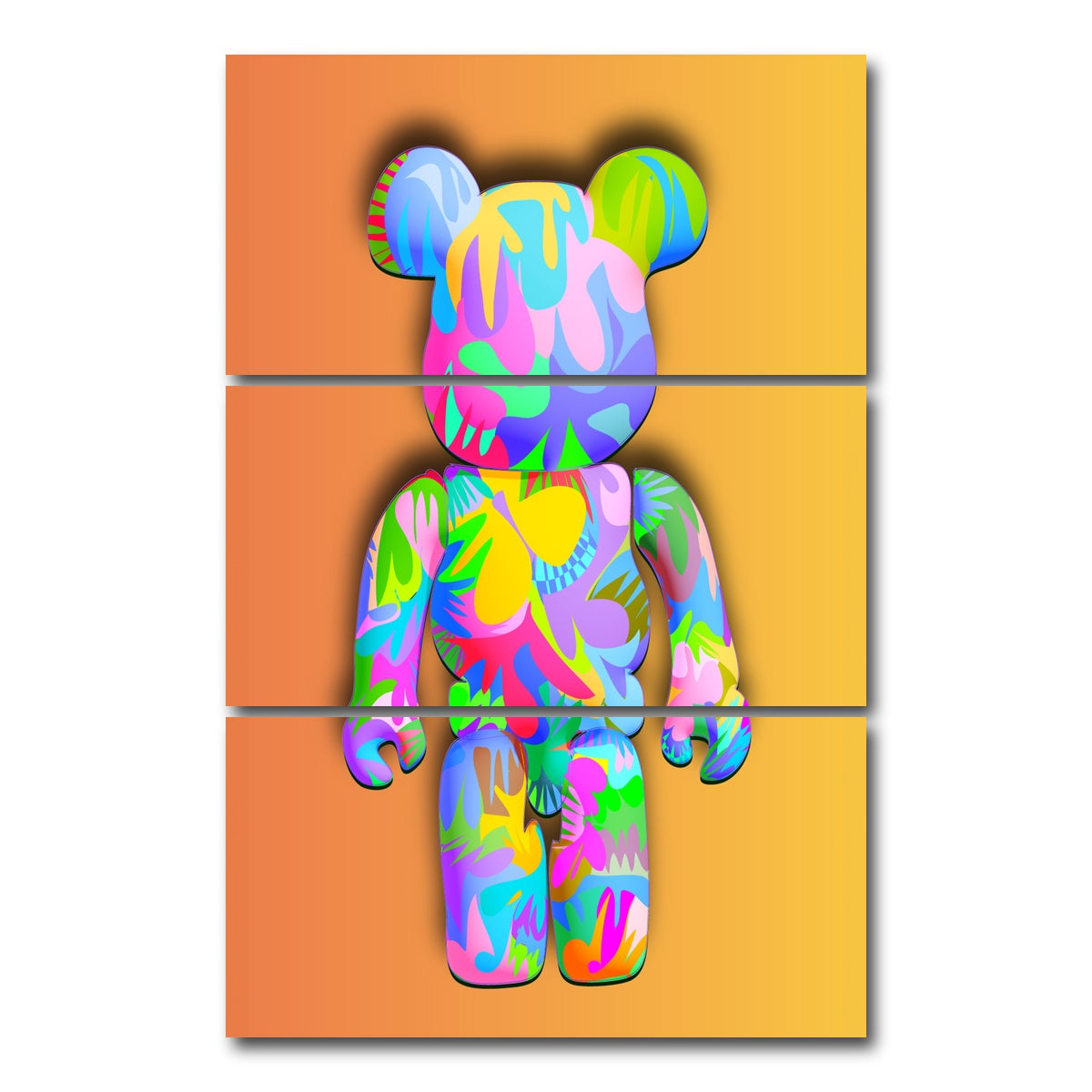 AUTO-MOCKUP WHITE | Bear brick | 3 Piece | Gallery Wrap Canvas | group=12x24_stacked