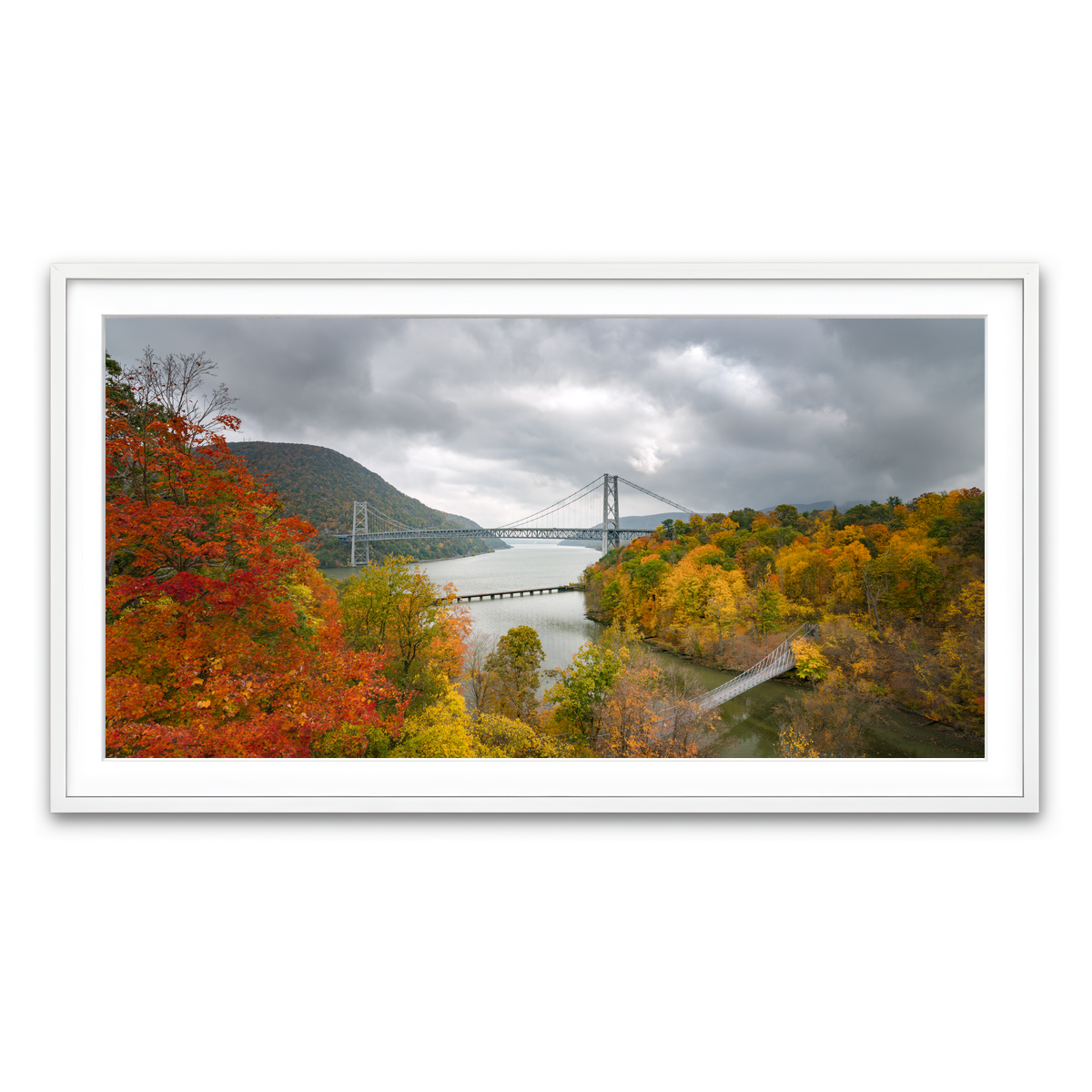 Framed Print 2x1 White