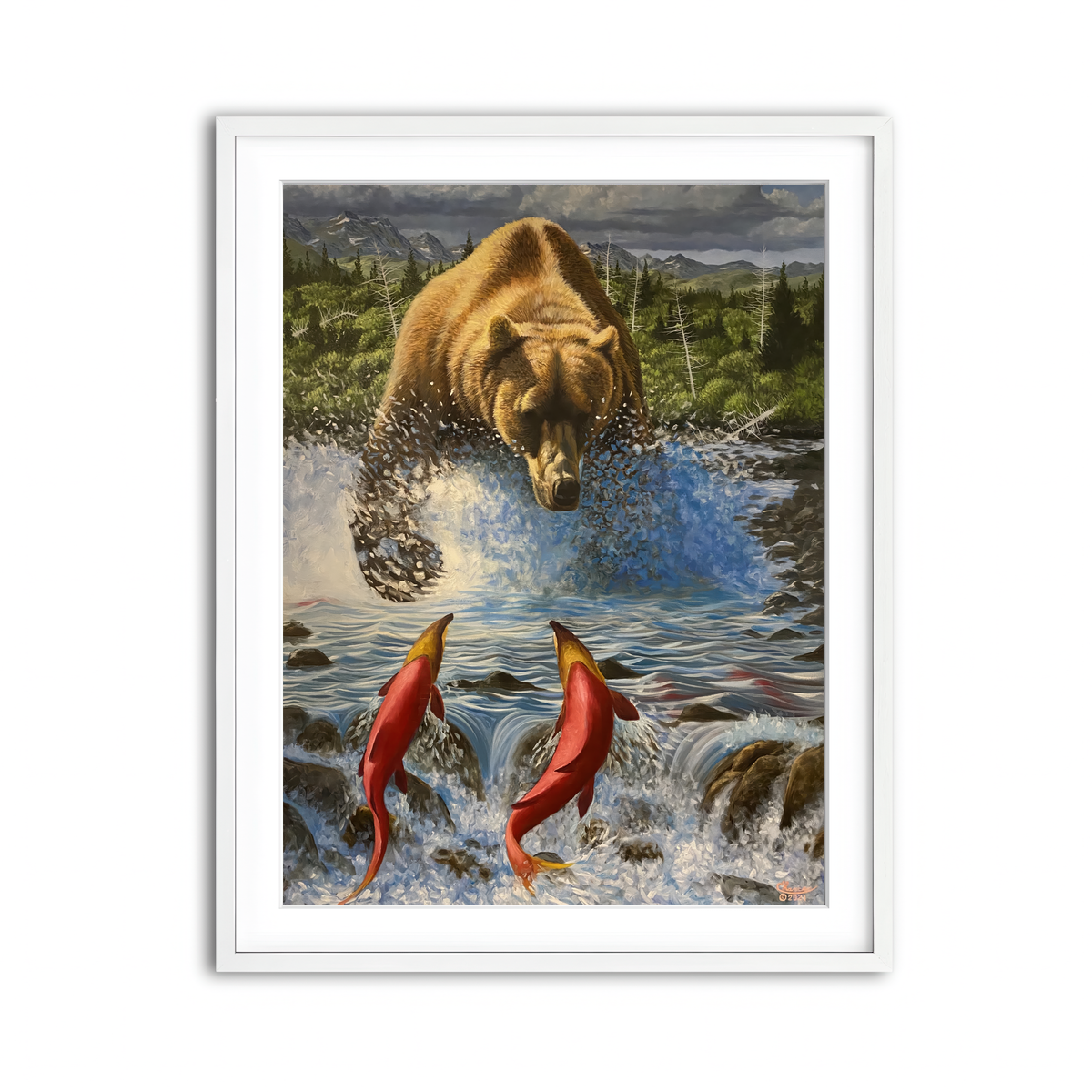 Framed Print 3x4 White