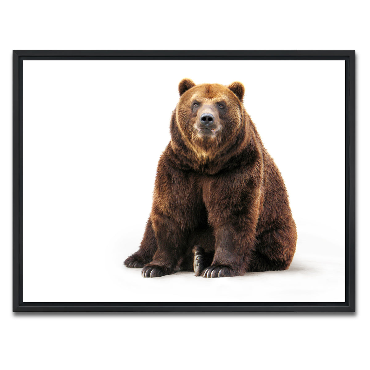 AUTO-MOCKUP WHITE | Bear on white | 1 Piece | Black Framed Canvas | group=4x3