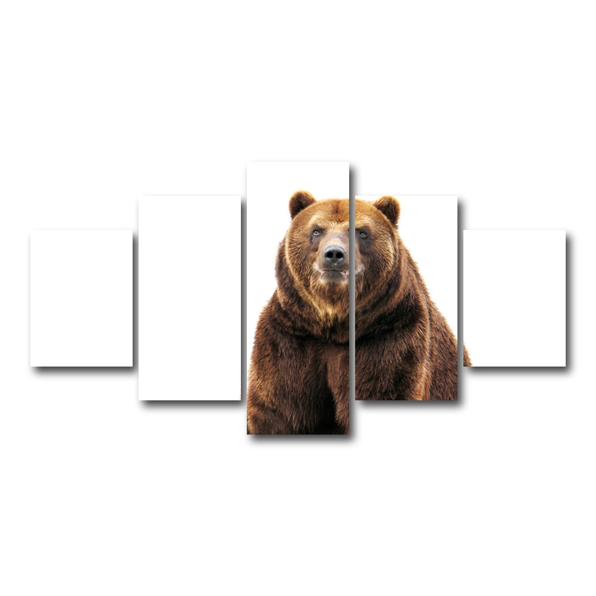 AUTO-MOCKUP WHITE | Bear on white | 5 Piece | Gallery Wrap Canvas | group=5_short