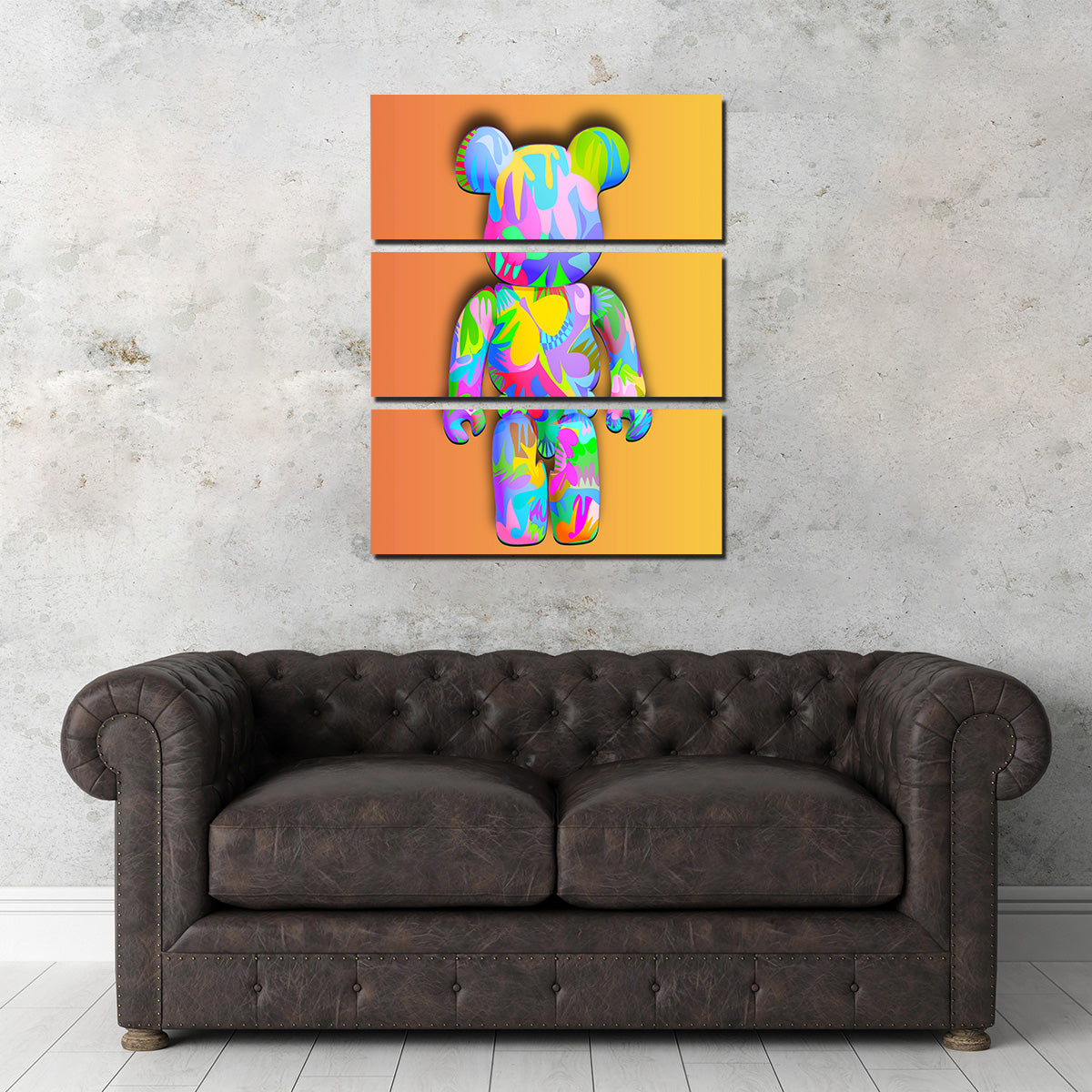 Bear brick Wall Art