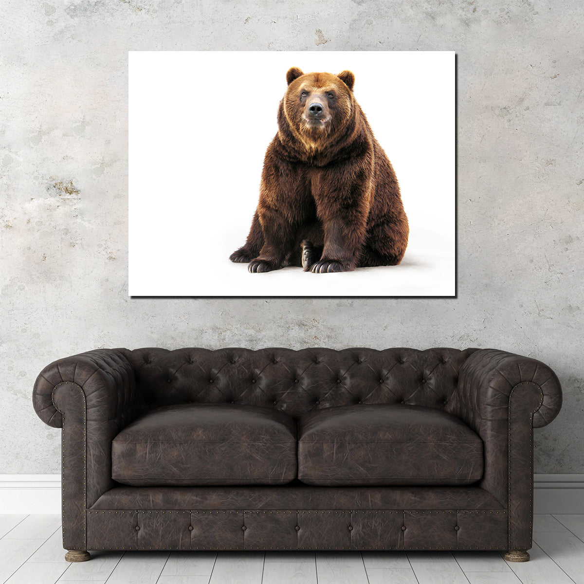 Bear on White Wall Art