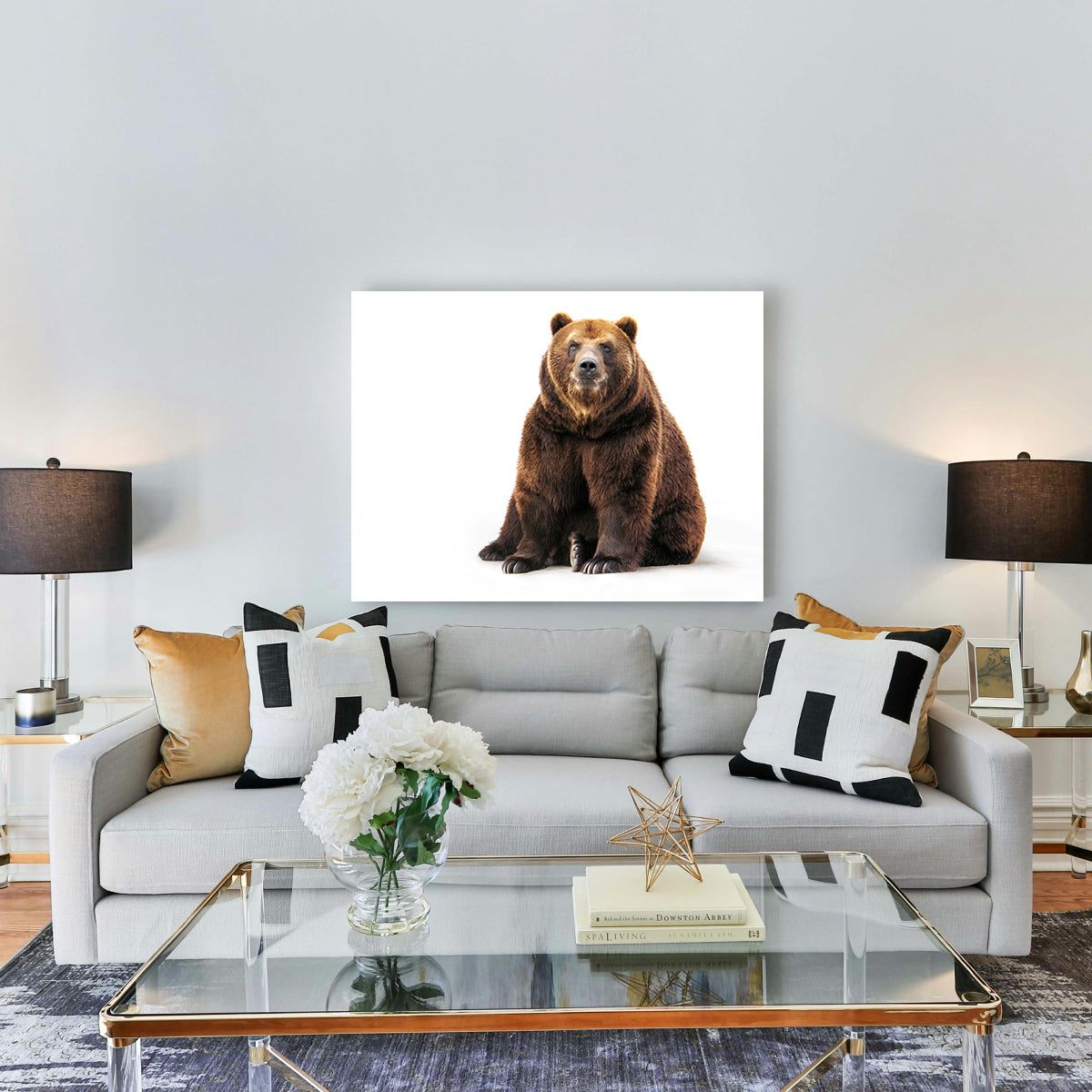 Bear on White Wall Art