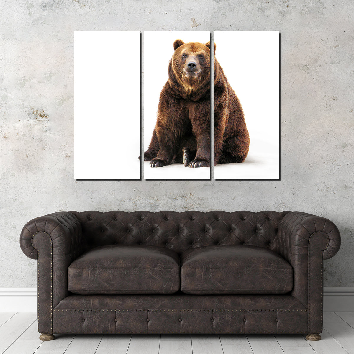 Bear on White Wall Art