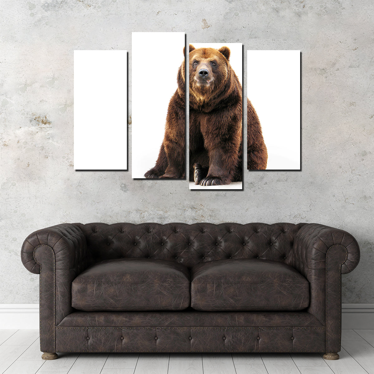 Bear on White Wall Art