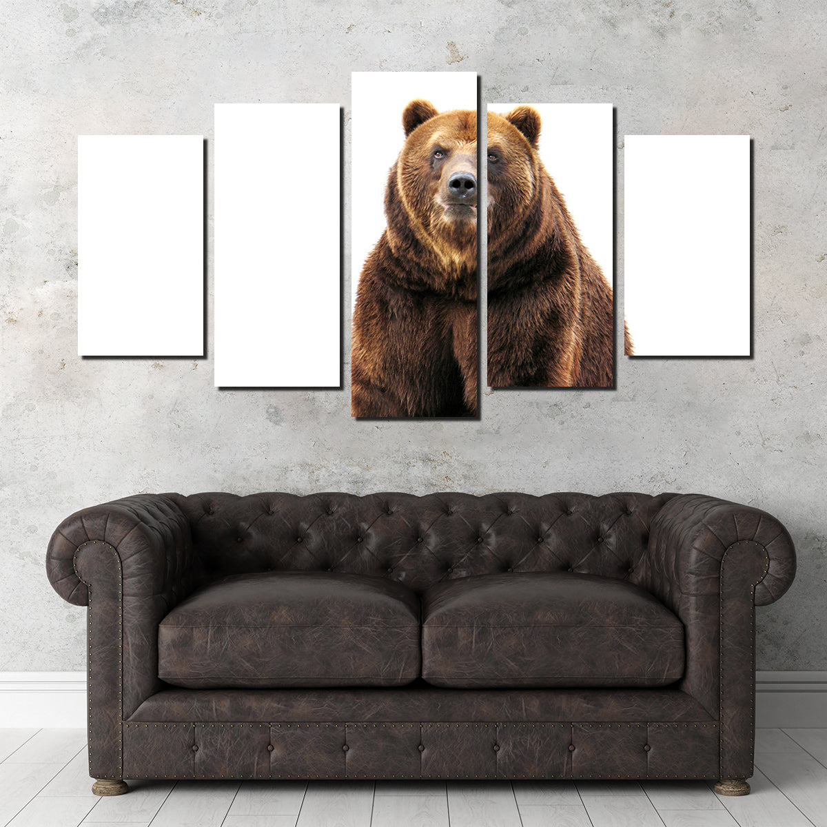 Bear on White Wall Art