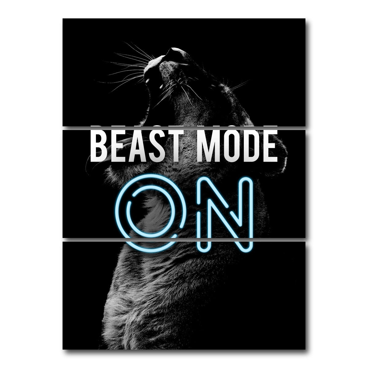 AUTO-MOCKUP WHITE | Beast mode | 3 Piece | Gallery Wrap Canvas | group=8x18_stacked
