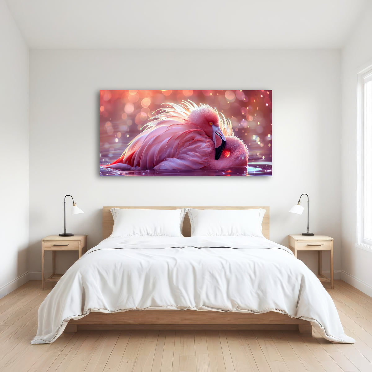 AUTO-MOCKUP ROOM | Beautiful Pink Flamingo