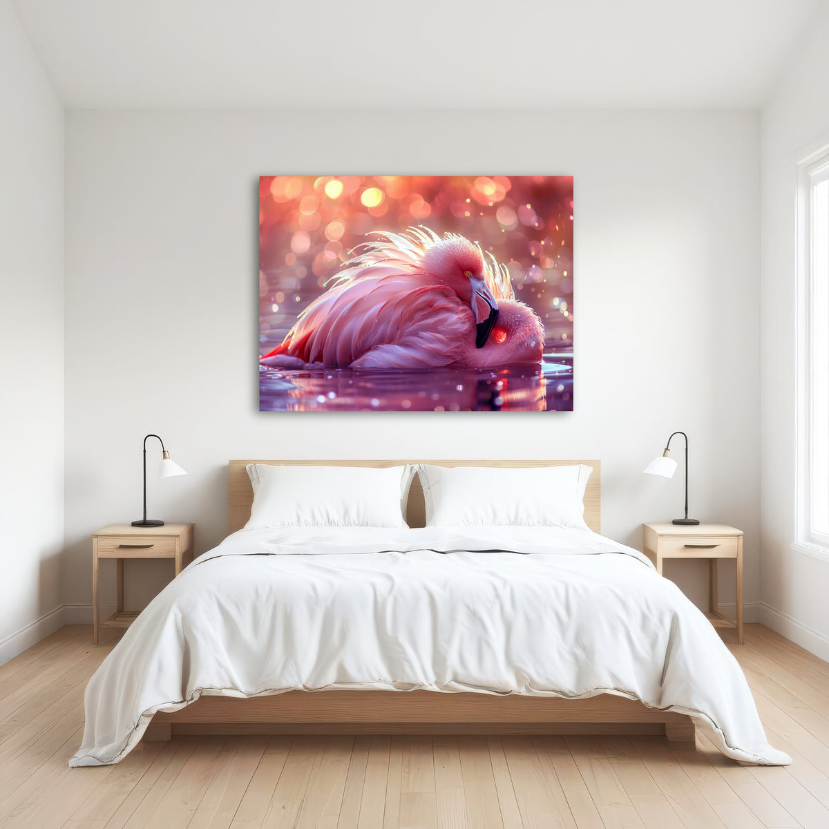 AUTO-MOCKUP ROOM | Beautiful Pink Flamingo