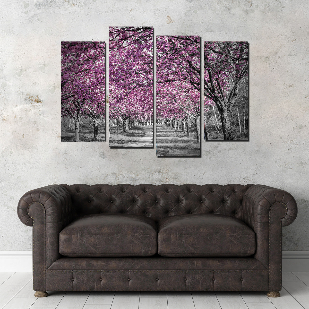 Beautiful Cherry Blossom Alley in Pink Wall Art