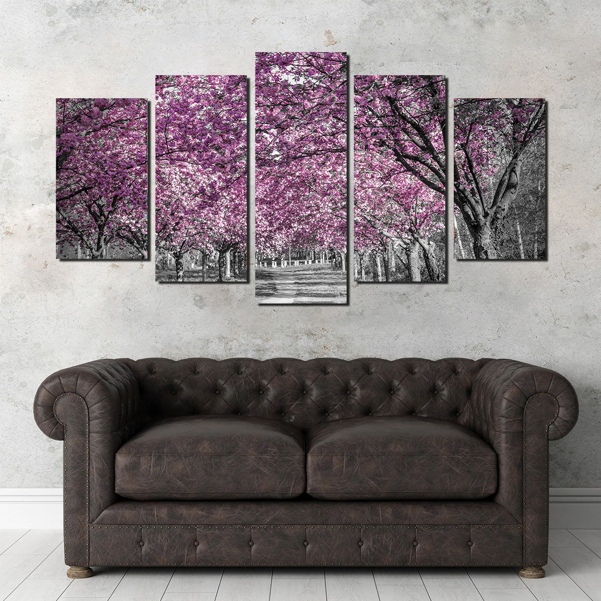 Beautiful Cherry Blossom Alley in Pink Wall Art