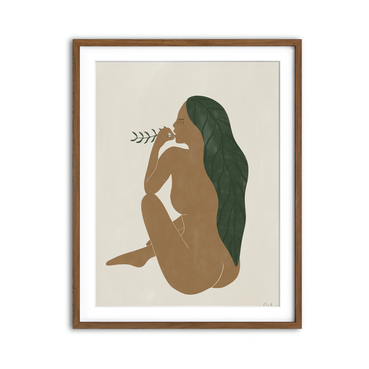 Framed Print 3x4 Walnut